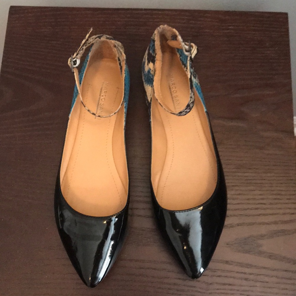 Shoemint Pantent & Python "Hattie" Flats - image 2